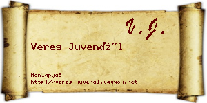 Veres Juvenál névjegykártya