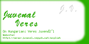 juvenal veres business card